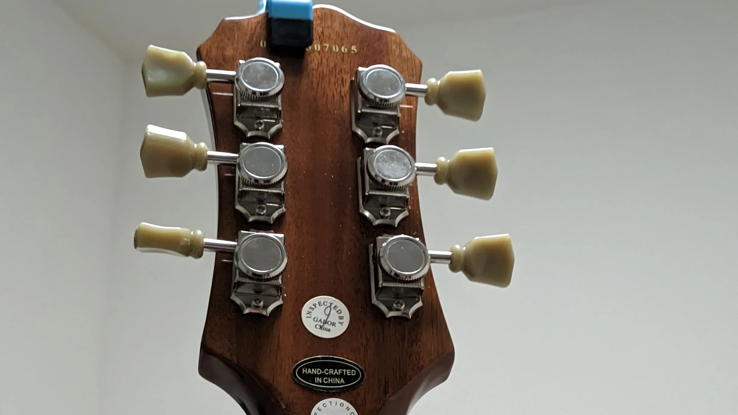 Musiclily Pro ビンテージ 3L+3R ギターロック式ペグ レスポールスタイルエレキギター/アコースティックギター用、ニッケル グリーンボタン付き
