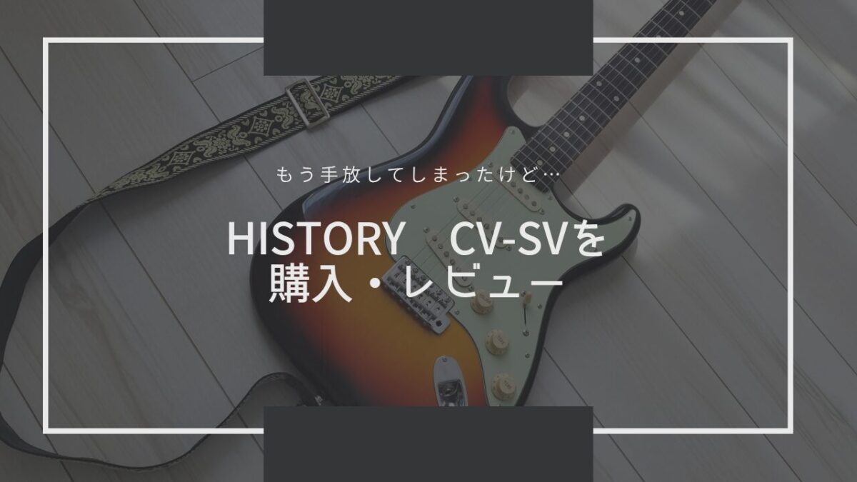 HISTORY CV-SVを購入・レビュー