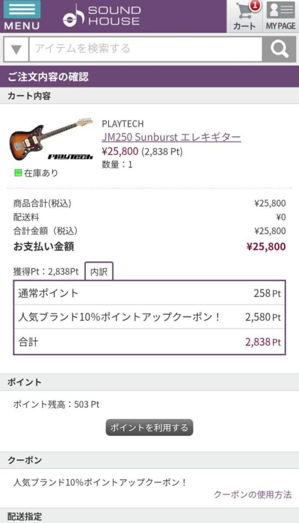 PLAYTECH (プレイテック) / JM250を購入