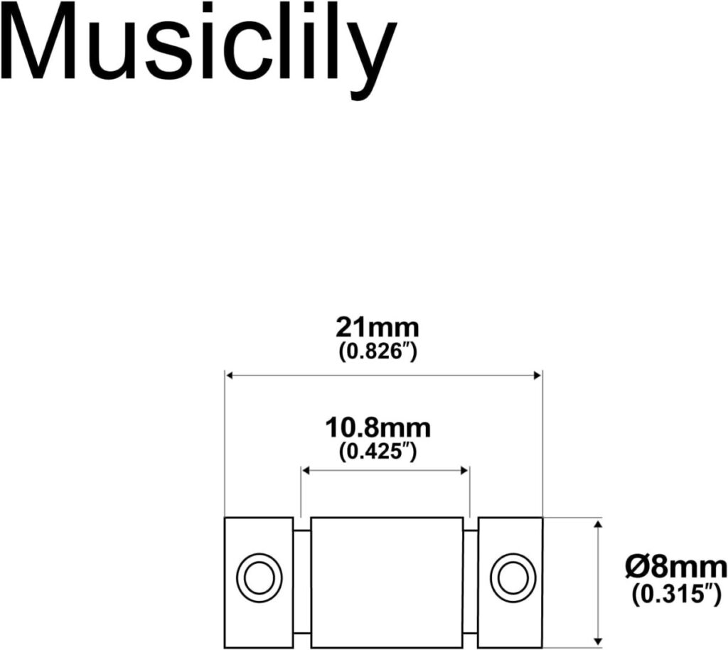 Musiclily Pro 21mm バレル スチール製テレキャスターサドル